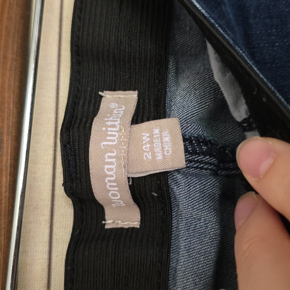 Distressed Dark Blue Stretch Skinny Jeans - Picture 4 of 5